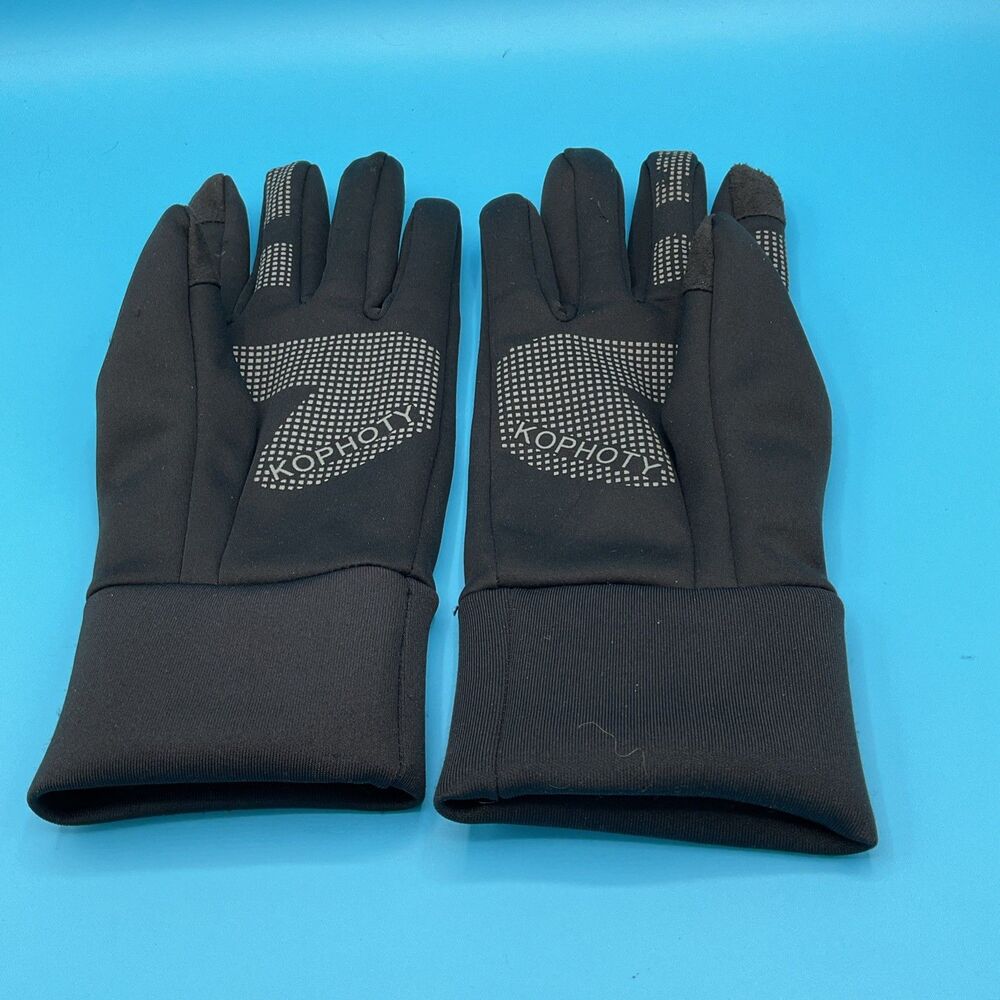 1 PAIR SPORTS GLOVES W/ TOUCH SCREEN ABILITY, KOPHOTY BRAND. Black